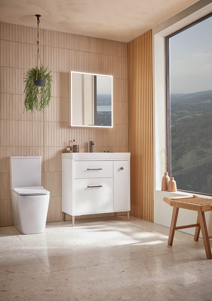 Arlington Matt White 800 Unit with Portrait Cabinet Lifestyle slide image Arlington Matt White 800 Unit with Portrait Cabinet Lifestyle slide image