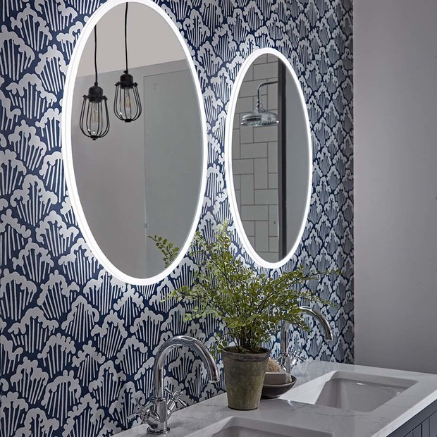 Aster 490mm oval illuminated mirrors lifestyle copy Aster 490mm oval illuminated mirrors lifestyle copy