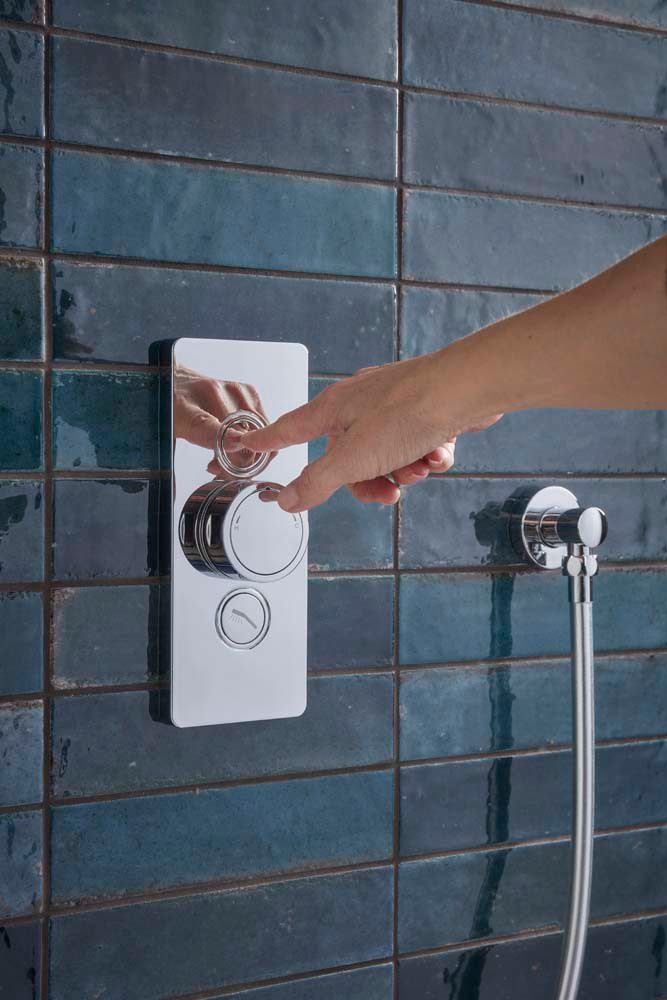 Push Button Shower Systems Tavistock Bathrooms | Axiom Dual Function Shower System With Handset ...