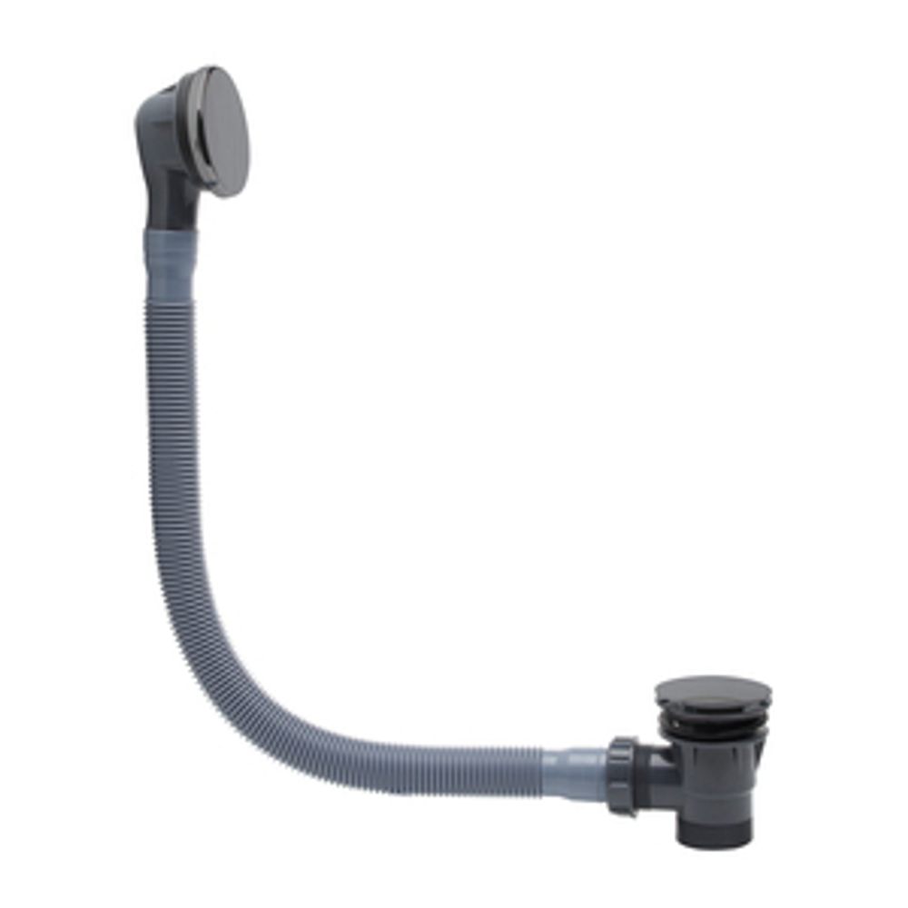 Bath Click Waste With Overflow Gunmetal 1034960 slide image Bath Click Waste With Overflow Gunmetal 1034960 slide image