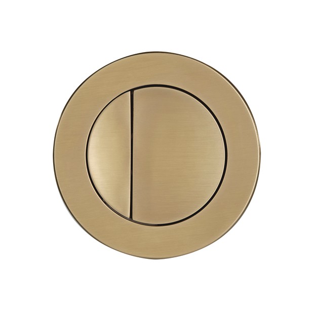 Brushed brass Round dual flush button TR9034
