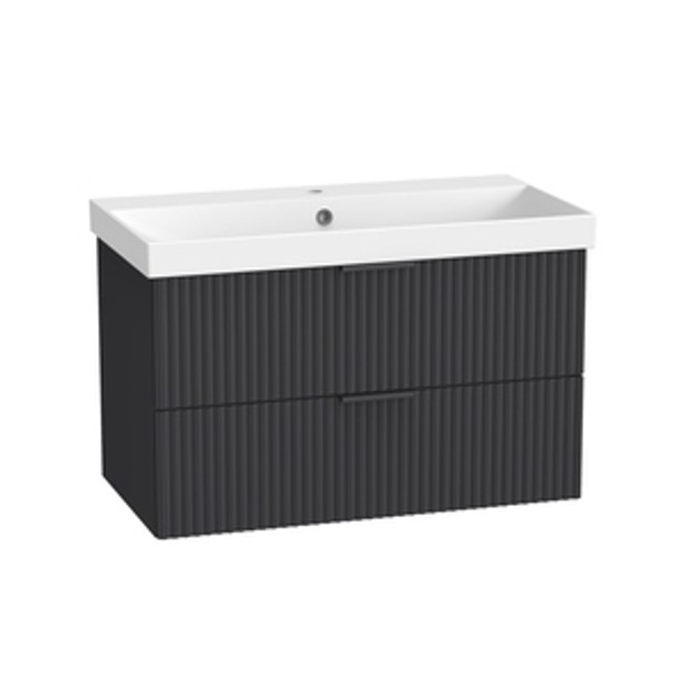 Cadence 800 Fluted Wall Mounted Unit Matt Storm Grey 1068379 Cadence 800 Fluted Wall Mounted Unit Matt Storm Grey 1068379