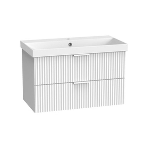 Cadence 800 Fluted Wall Mounted Unit Matt White 1068250 Cadence 800 Fluted Wall Mounted Unit Matt White 1068250