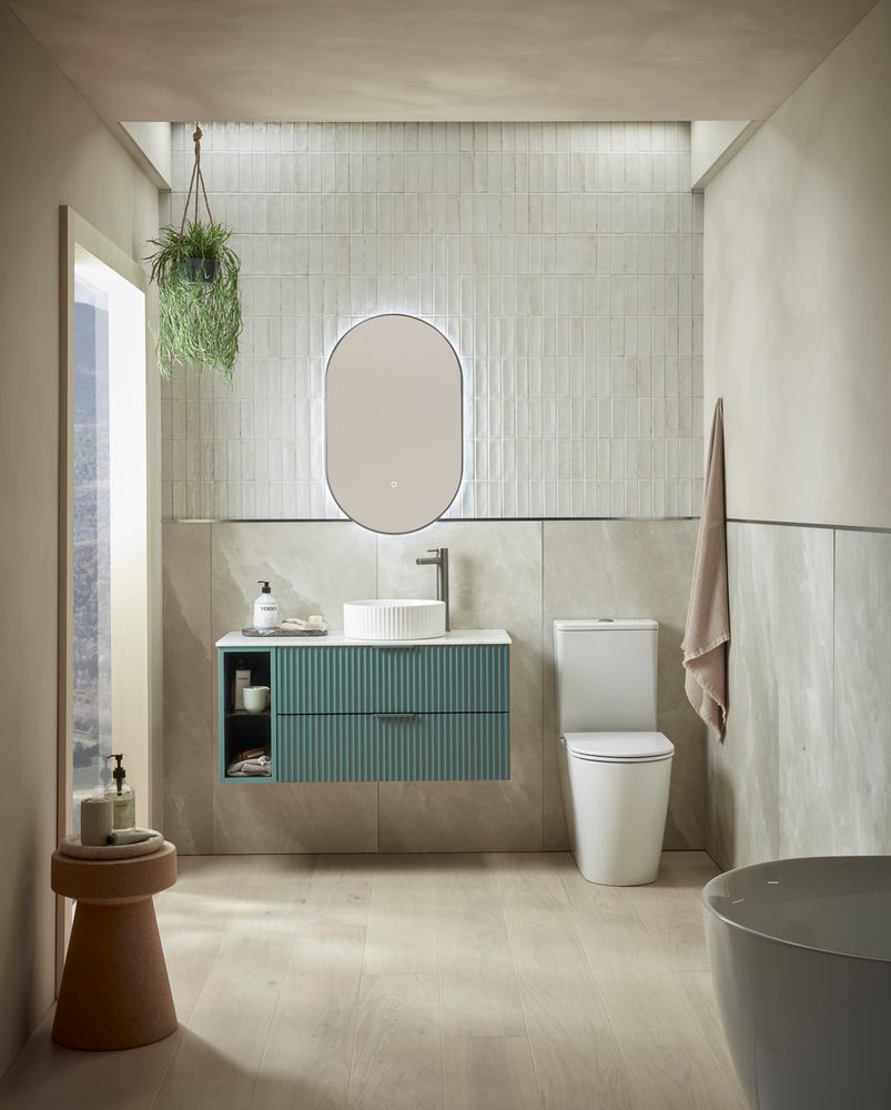 Cadence 800 Viridian green fluted open storage Front on 4855 slide image Cadence 800 Viridian green fluted open storage Front on 4855 slide image