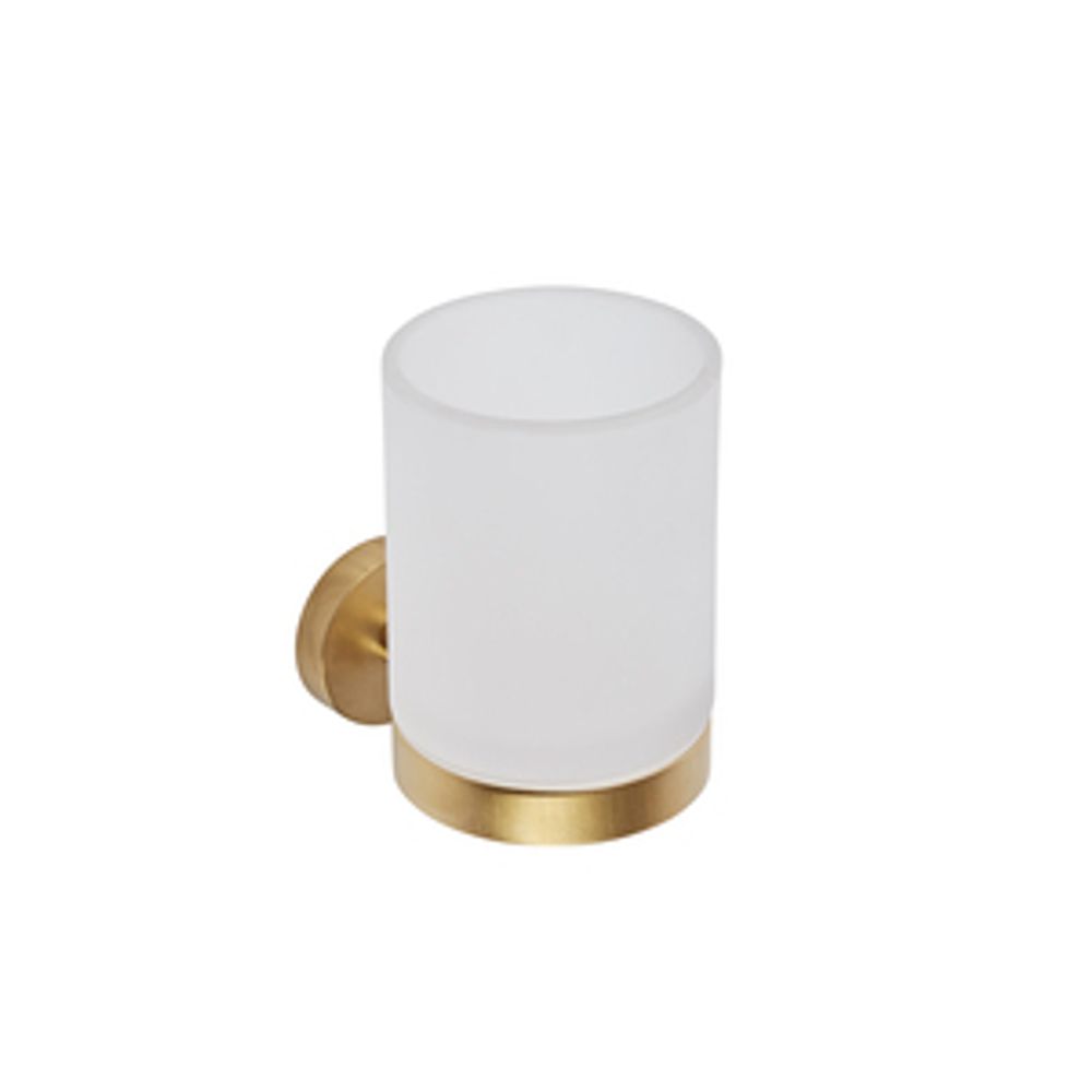 Capital Round Toothbrush Holder Brushed Brass 1065074 slide image Capital Round Toothbrush Holder Brushed Brass 1065074 slide image