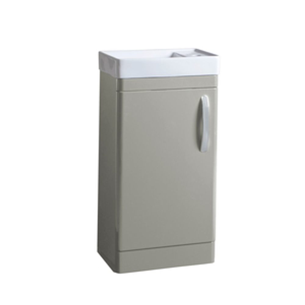 Compass 450 Cloakroom Vanity Unit Gloss Light Grey 1064848 slide image Compass 450 Cloakroom Vanity Unit Gloss Light Grey 1064848 slide image