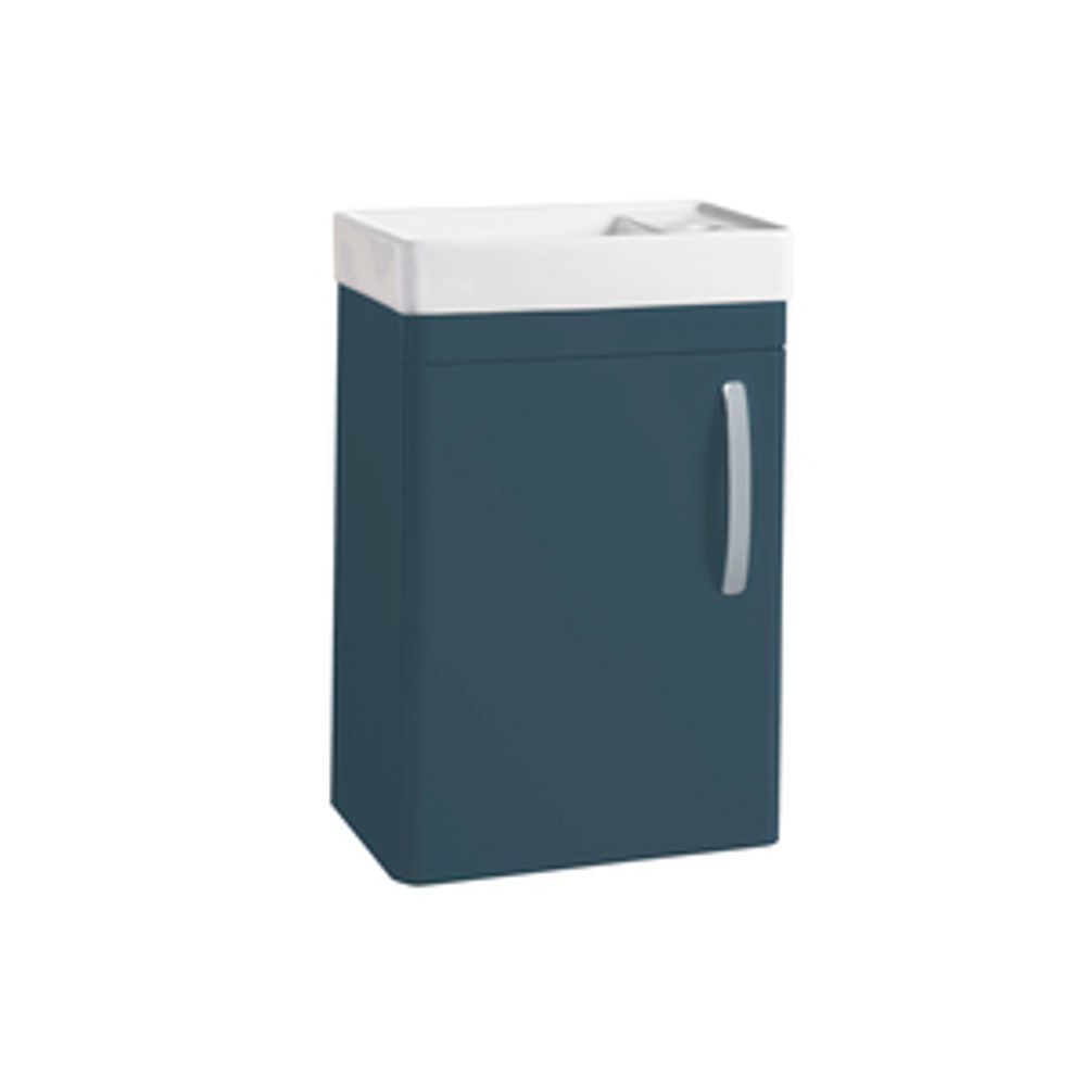 Compass 450 Cloakroom Wall Mounted Vanity Unit Matt Oxford Blue 1064597 slide image Compass 450 Cloakroom Wall Mounted Vanity Unit Matt Oxford Blue 1064597 slide image