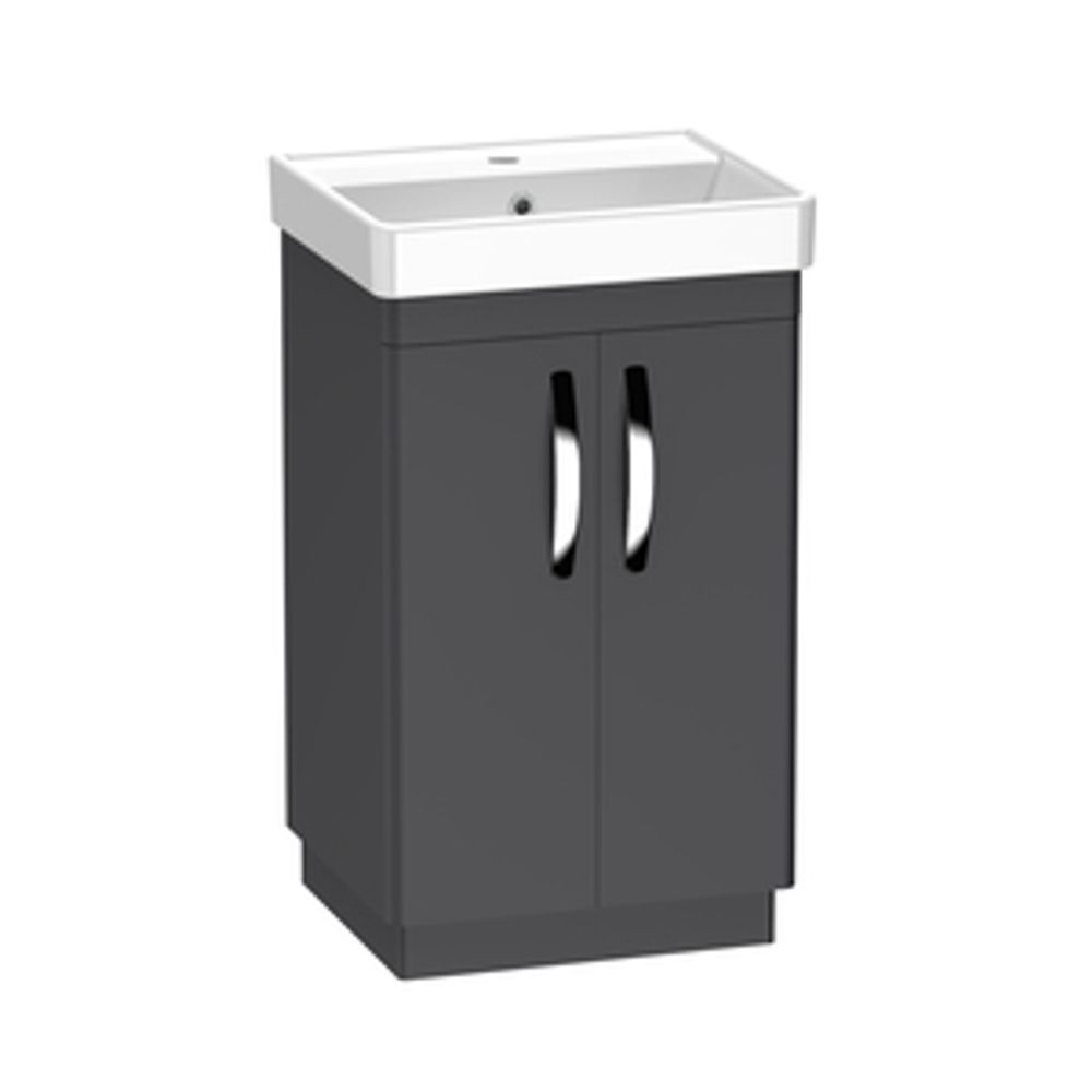 Compass 500 Freestanding Vanity Unit Matt Storm Grey 1065835 slide image Compass 500 Freestanding Vanity Unit Matt Storm Grey 1065835 slide image