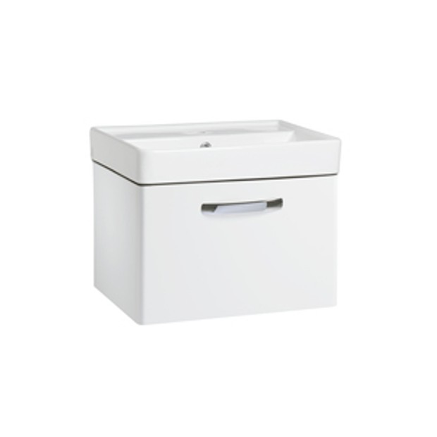 Compass 500 Wall Mounted Vanity Unit Gloss White 1064384 Compass 500 Wall Mounted Vanity Unit Gloss White 1064384