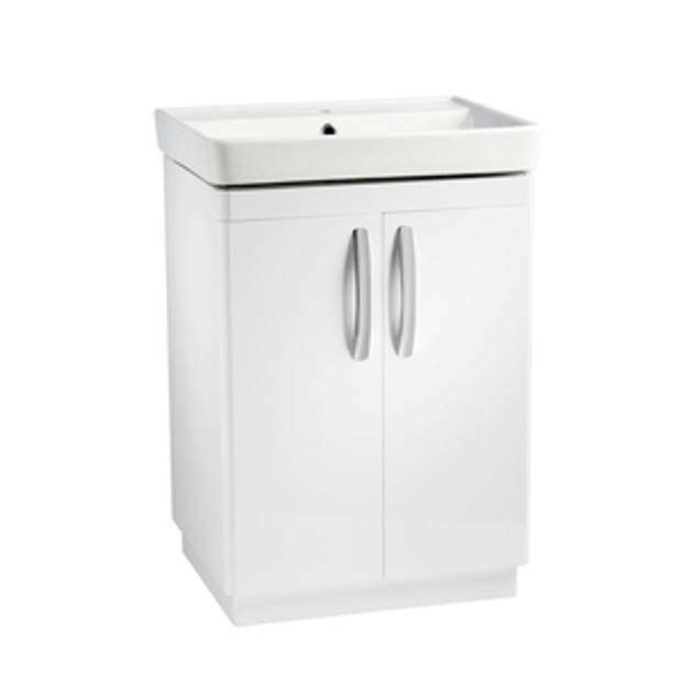 Compass 600 Freestanding Vanity Unit Gloss White 1064189 Compass 600 Freestanding Vanity Unit Gloss White 1064189