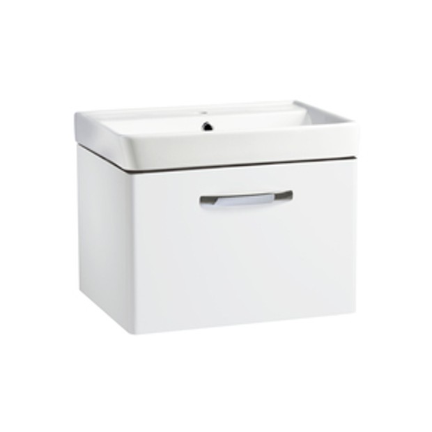 Compass 600 Wall Mounted Vanity Unit Gloss White 1064279 Compass 600 Wall Mounted Vanity Unit Gloss White 1064279