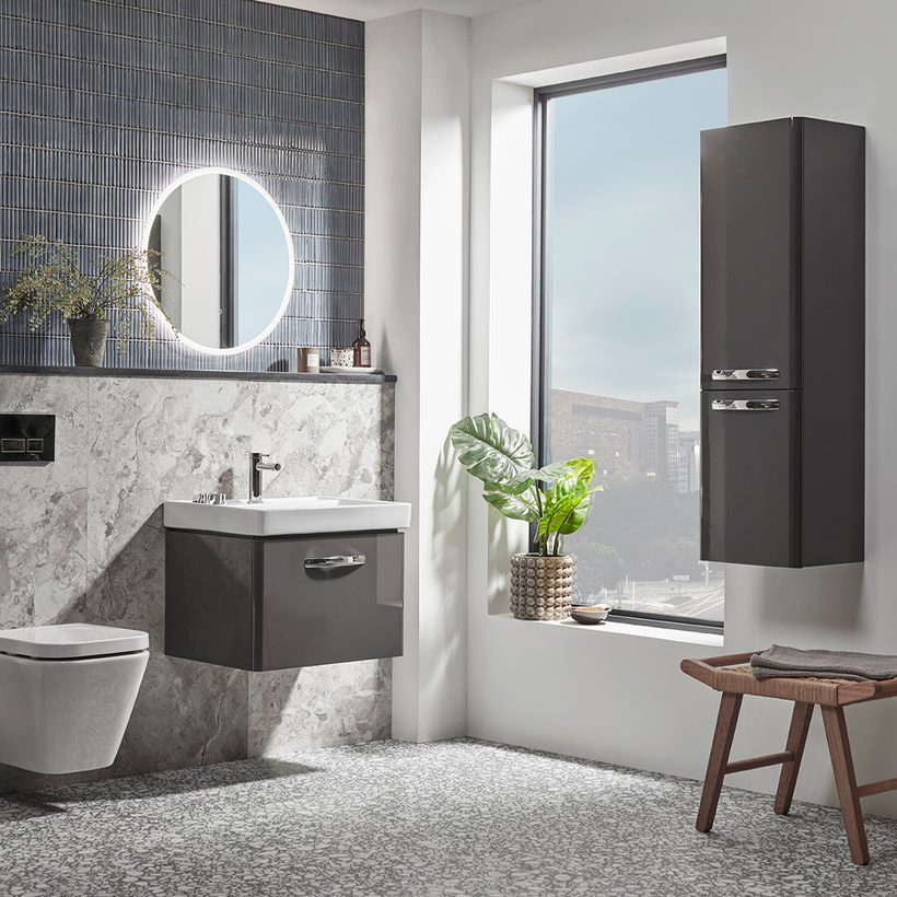 Column Vanity Tavistock Bathrooms | Compass 600 Wall Mounted Vanity Unit