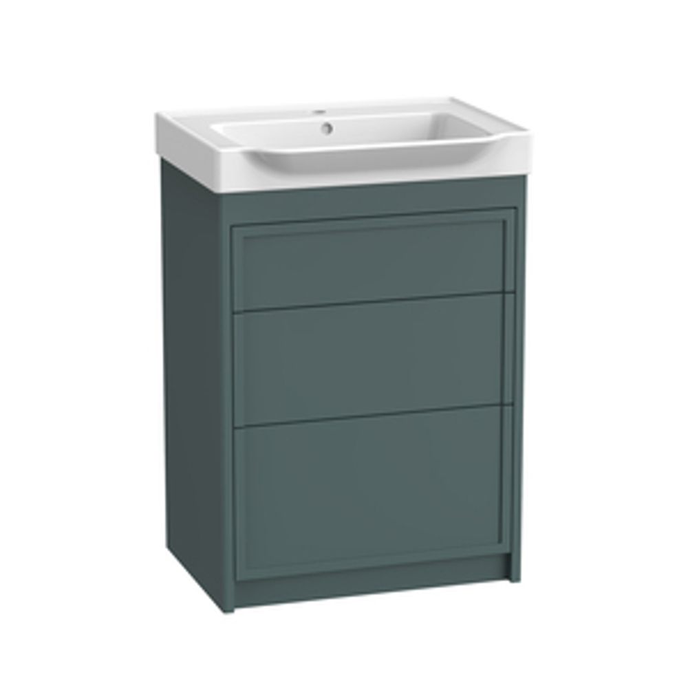 Concierge 600 Freestanding 3 Drawer Basin Unit Juniper Green 1065509 slide image Concierge 600 Freestanding 3 Drawer Basin Unit Juniper Green 1065509 slide image