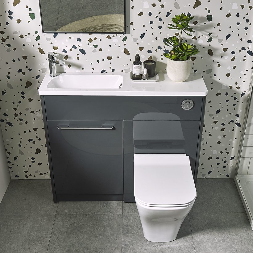 Contour 1000mm Anthracite with Serenity BTW and Anthracite mirror lifestyle Contour 1000mm Anthracite with Serenity BTW and Anthracite mirror lifestyle