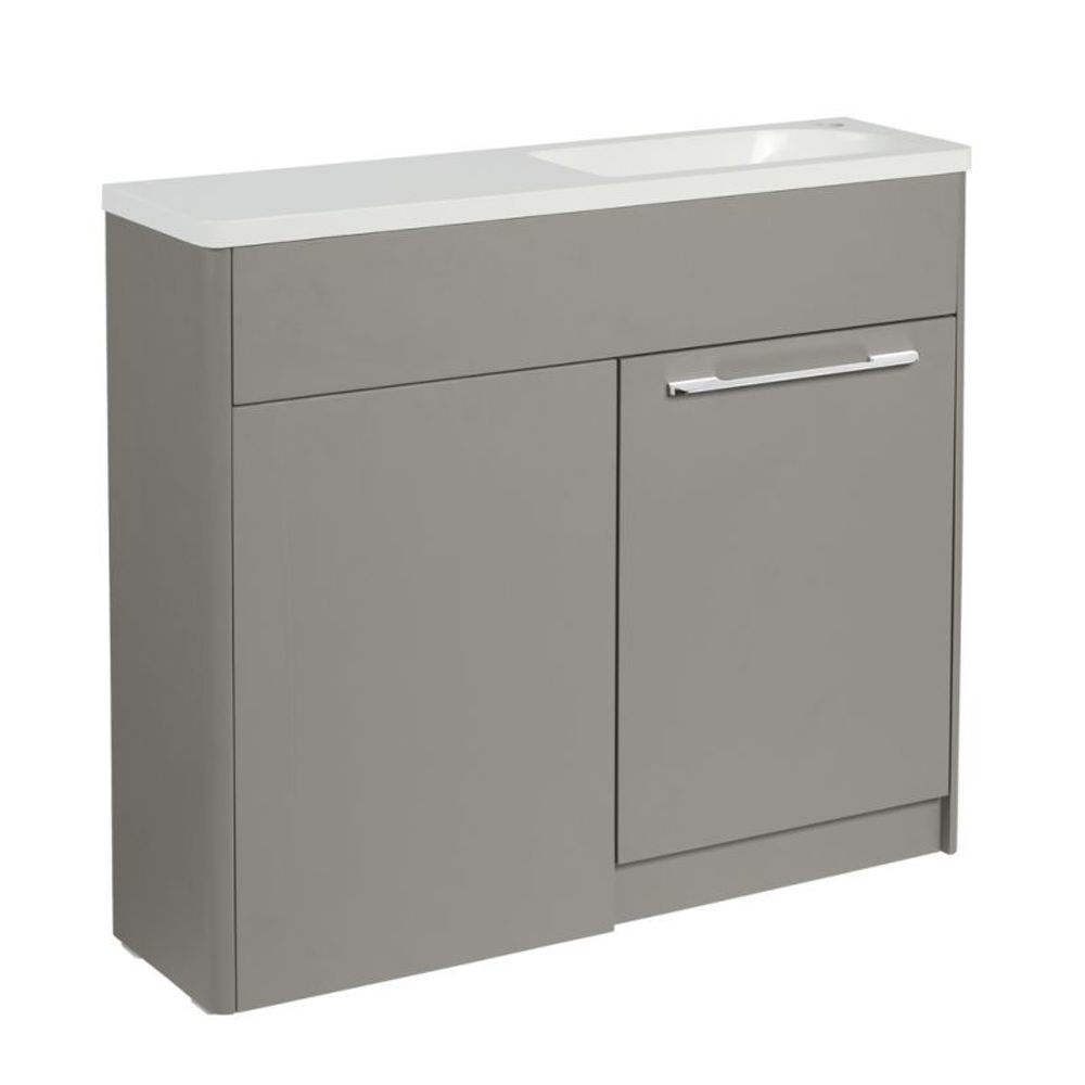 Contour 1000mm Freestanding Furniture Run Right Stone Grey CNR119 ST slide image Contour 1000mm Freestanding Furniture Run Right Stone Grey CNR119 ST slide image