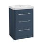 Contour 600 freestanding unit 3 drawers Dark Blue CN6016 KB slide image