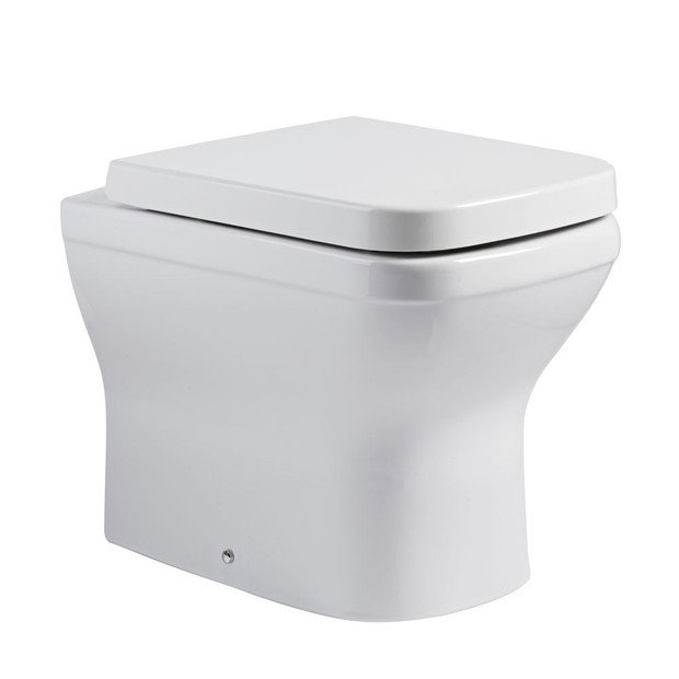 modern white ceramic back to wall toilet pan