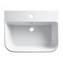 u shape ceramic single tap hole bathroom sink slide image