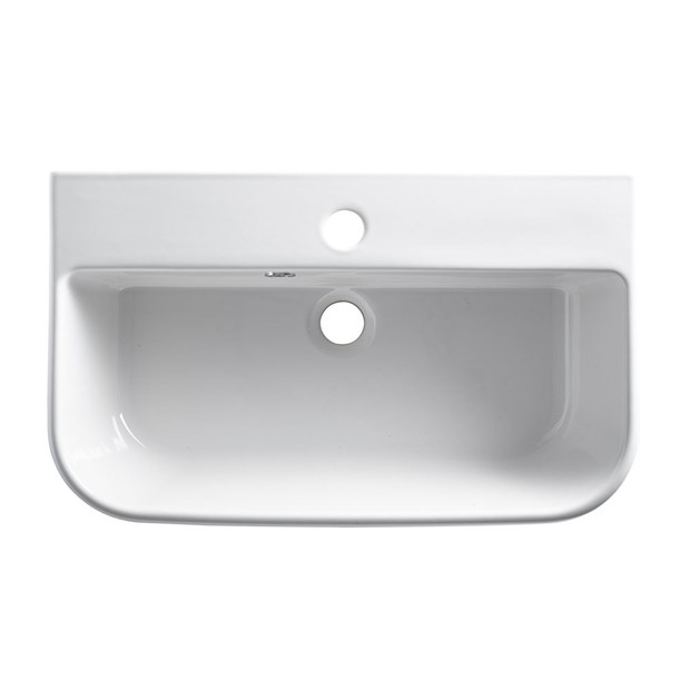 u shape ceramic bathroom sink with a single tap hole