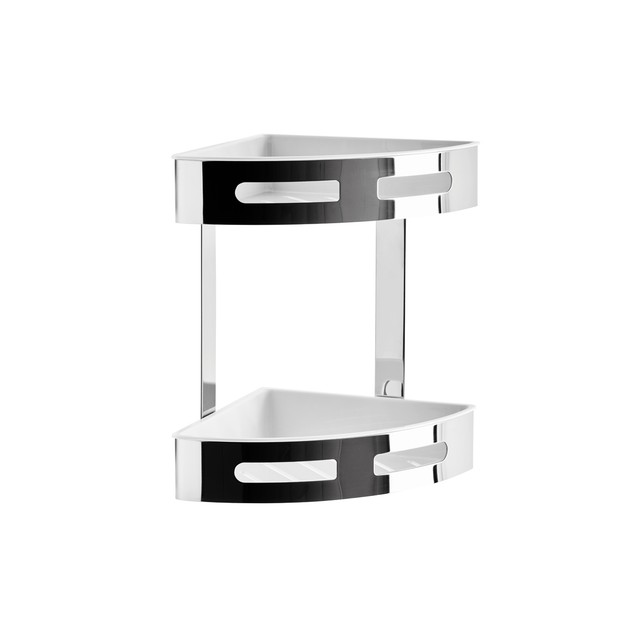 double basket chrome shower caddy double basket chrome shower caddy