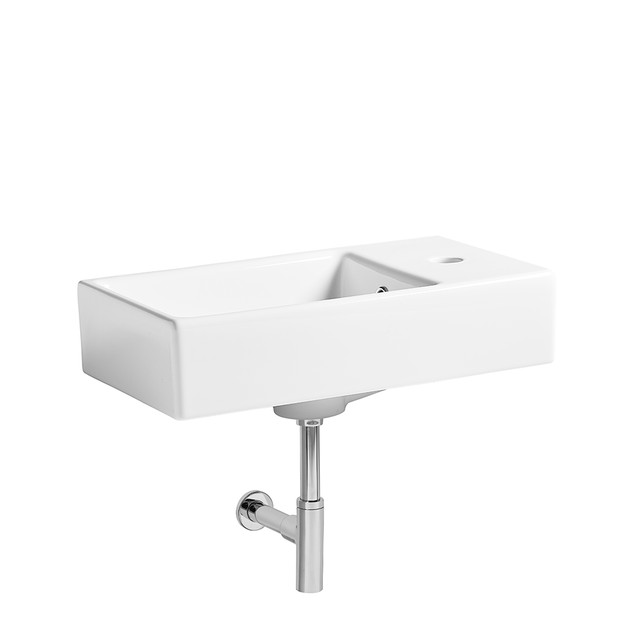 Dimension wall hung cloakroom handrinse basin DC14008 with TRAP6