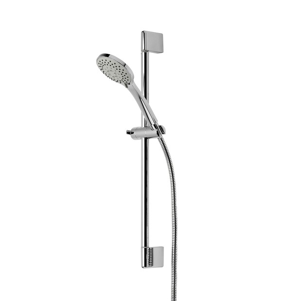 chrome round shower handset and riser rail chrome round shower handset and riser rail
