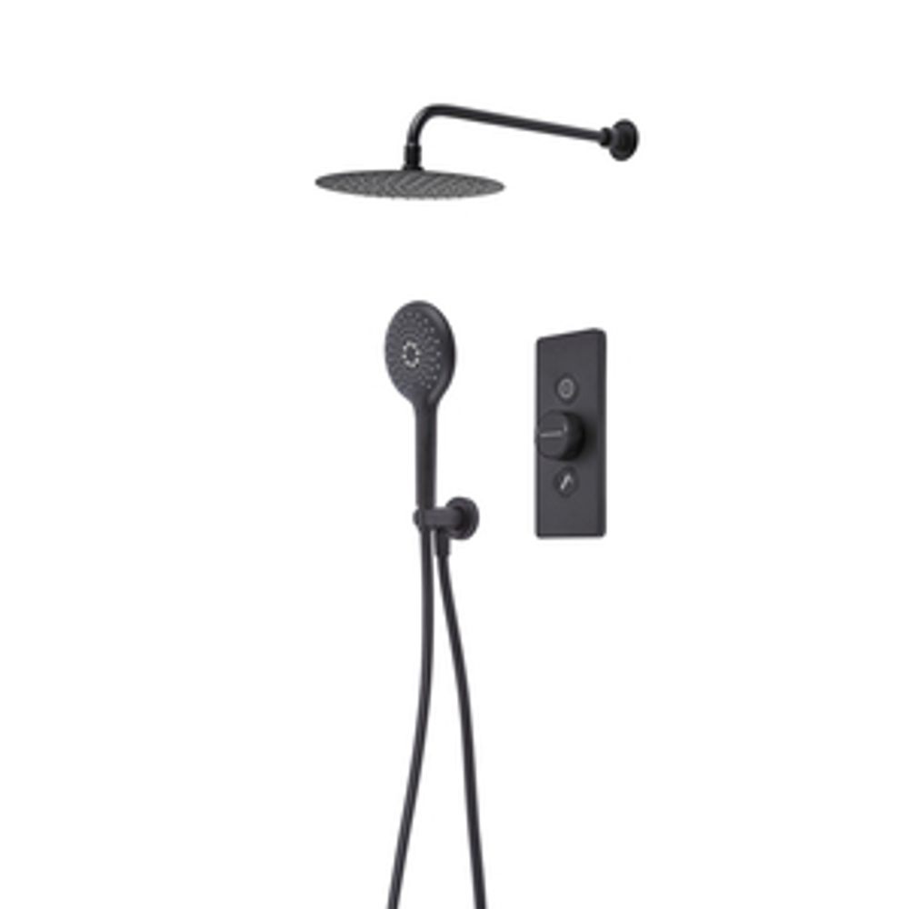 Event Click Dual Function Push Button Shower System With Shower Head And Handset Matt Black 1068165 slide image Event Click Dual Function Push Button Shower System With Shower Head And Handset Matt Black 1068165 slide image