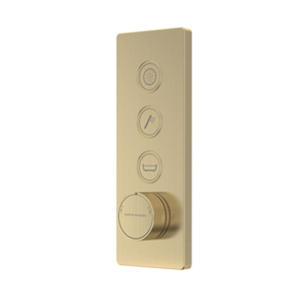 Event Click Triple Function Push Button Shower Valve Brushed Brass 1068952 slide image Event Click Triple Function Push Button Shower Valve Brushed Brass 1068952 slide image