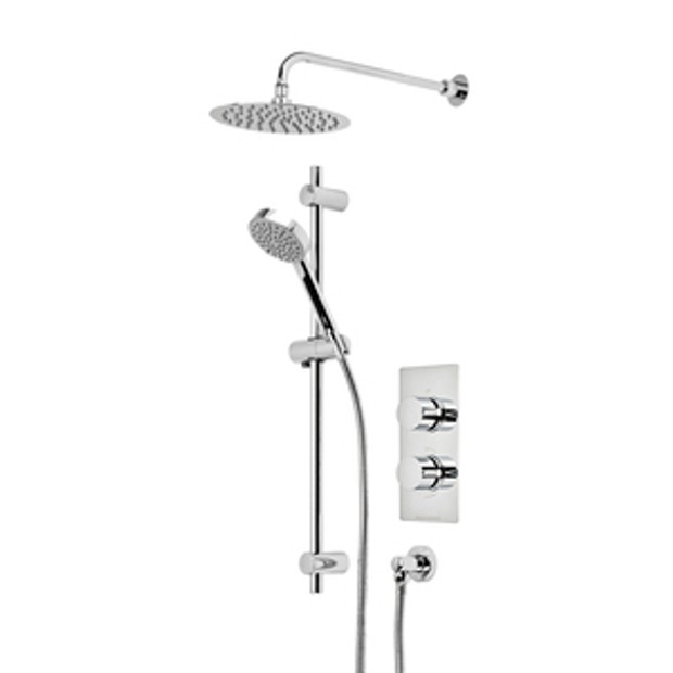 Event Round Dual Function Shower System With Stainless Steel Fixed Shower Head 1064358 Event Round Dual Function Shower System With Stainless Steel Fixed Shower Head 1064358