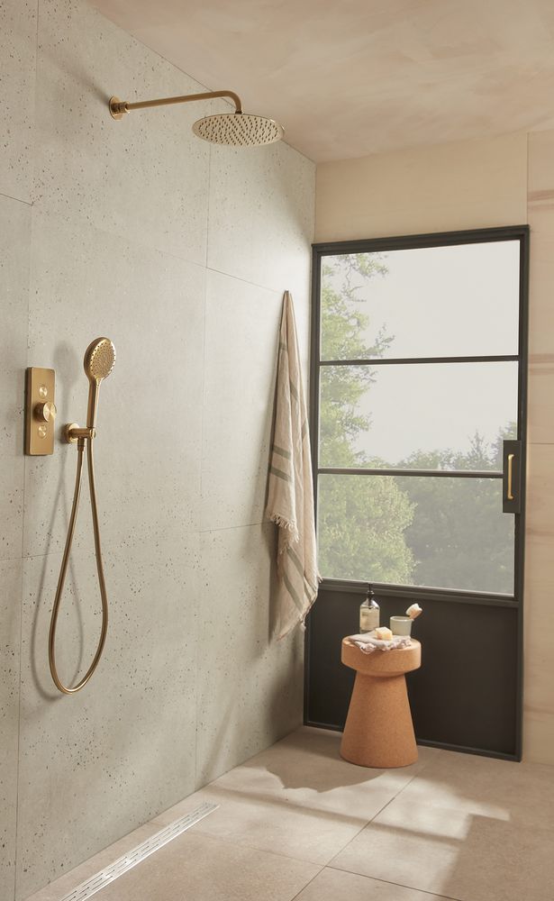 Event Click Brushed Brass Dual Function Valve Lifestyle slide image Event Click Brushed Brass Dual Function Valve Lifestyle slide image