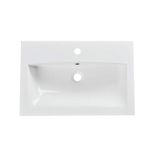 isocast acrylic single tap hole basin sink