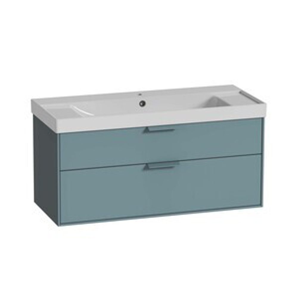 Faber 1000 Wall Hung Double Drawer Unit Coniston Blue 1102803 slide image Faber 1000 Wall Hung Double Drawer Unit Coniston Blue 1102803 slide image