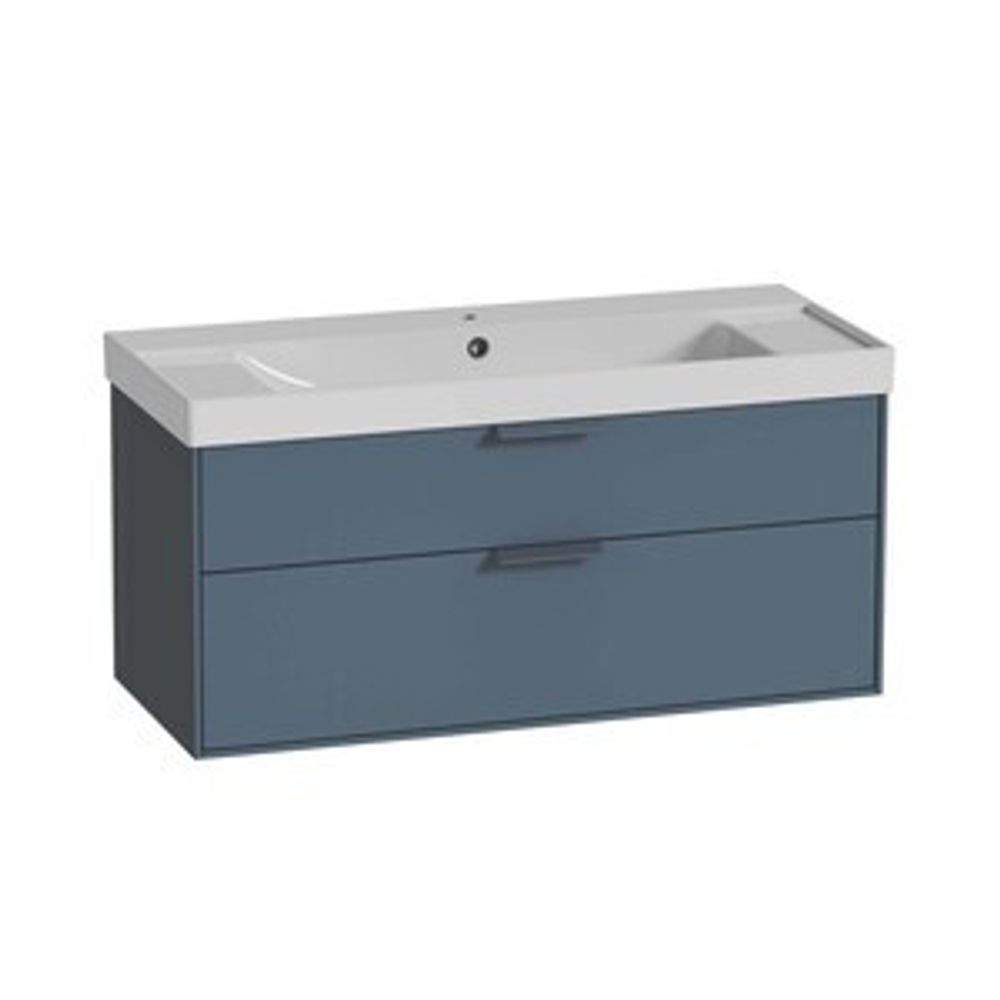 Faber 1000 Wall Hung Double Drawer Unit Dusk Blue 1102556 slide image Faber 1000 Wall Hung Double Drawer Unit Dusk Blue 1102556 slide image