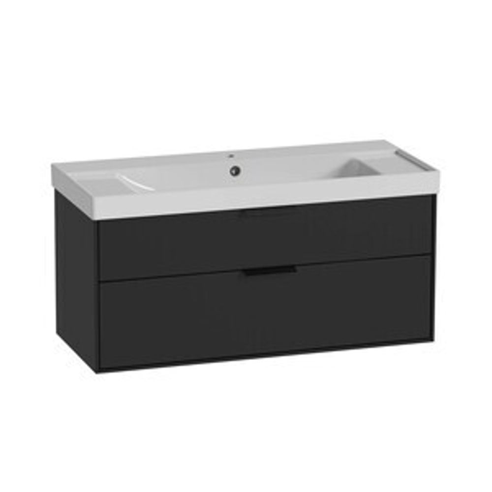 Faber 1000 Wall Hung Double Drawer Unit Matt Black 1102642 slide image Faber 1000 Wall Hung Double Drawer Unit Matt Black 1102642 slide image