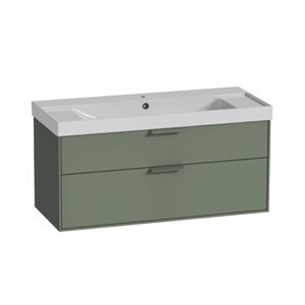 Faber 1000 Wall Hung Double Drawer Unit Sage Green 1102901 slide image Faber 1000 Wall Hung Double Drawer Unit Sage Green 1102901 slide image
