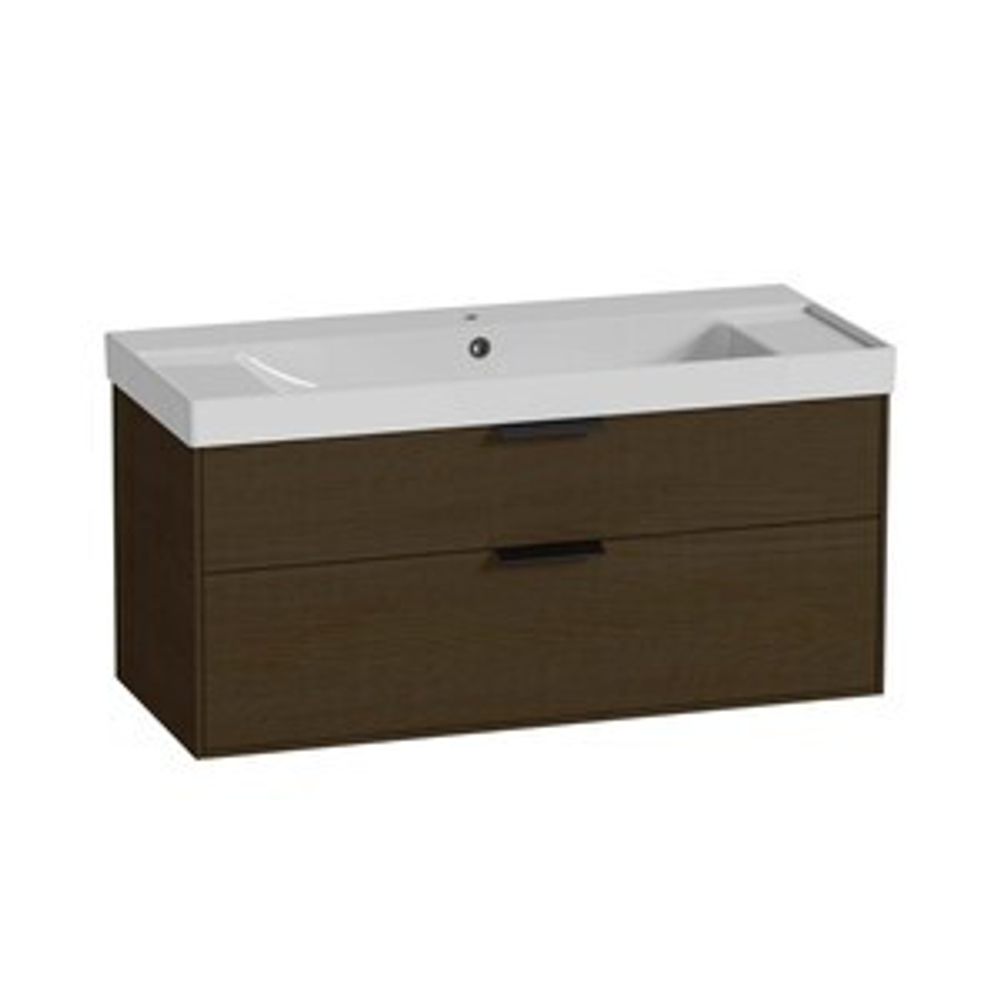 Faber 1000 Wall Hung Double Drawer Unit Tuscan Walnut 1102391 slide image Faber 1000 Wall Hung Double Drawer Unit Tuscan Walnut 1102391 slide image