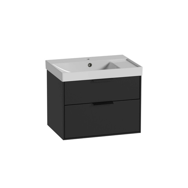 Faber 600 Wall Hung Double Drawer Unit Matt Black 1102569 Faber 600 Wall Hung Double Drawer Unit Matt Black 1102569