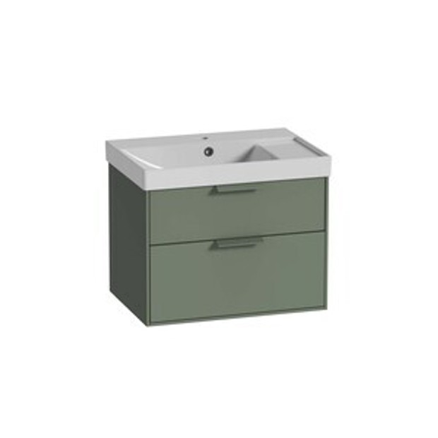 Faber 600 Wall Hung Double Drawer Unit Sage Green 1102902 Faber 600 Wall Hung Double Drawer Unit Sage Green 1102902