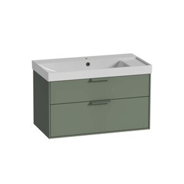 Faber 800 Wall Hung Double Drawer Unit Sage Green 1102755 Faber 800 Wall Hung Double Drawer Unit Sage Green 1102755