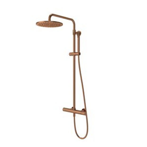 Faber Dual Function Bar Shower System Brushed Bronze 1102875 Faber Dual Function Bar Shower System Brushed Bronze 1102875