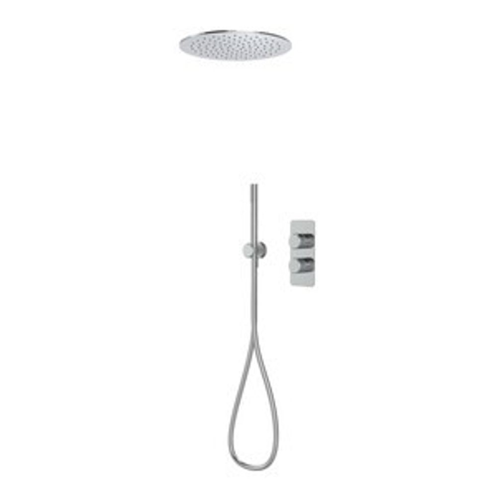 Faber Dual Function Shower System with Handset and Ceiling Head Chrome 1102628 slide image Faber Dual Function Shower System with Handset and Ceiling Head Chrome 1102628 slide image