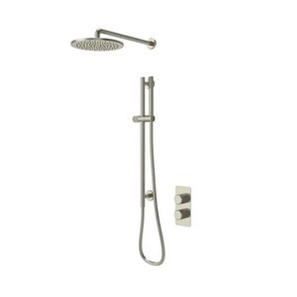 Faber Dual Function Shower System with Riser and Head Brushed Nickel 1102502 slide image Faber Dual Function Shower System with Riser and Head Brushed Nickel 1102502 slide image