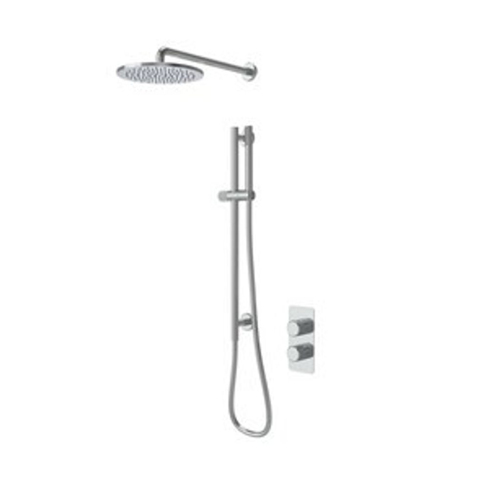 Faber Dual Function Shower System with Riser and Head Chrome 1102387 slide image Faber Dual Function Shower System with Riser and Head Chrome 1102387 slide image