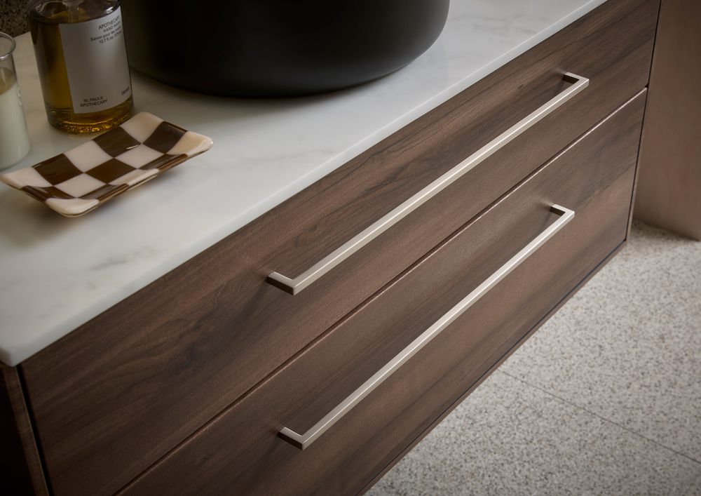 Faber 1000 Wall Mounted Tuscan Walnut Detail slide image Faber 1000 Wall Mounted Tuscan Walnut Detail slide image