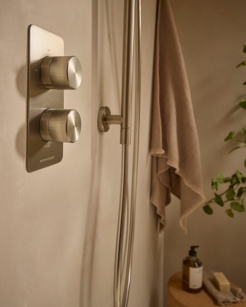 Faber Brushed Nickel Valve Detail Lifestyle slide image Faber Brushed Nickel Valve Detail Lifestyle slide image