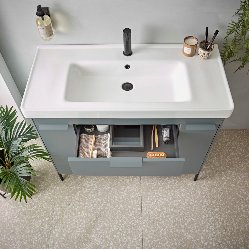 Fairmont Matt Agave 1000 Basin Unit Top Drawer Lifestyle slide image Fairmont Matt Agave 1000 Basin Unit Top Drawer Lifestyle slide image