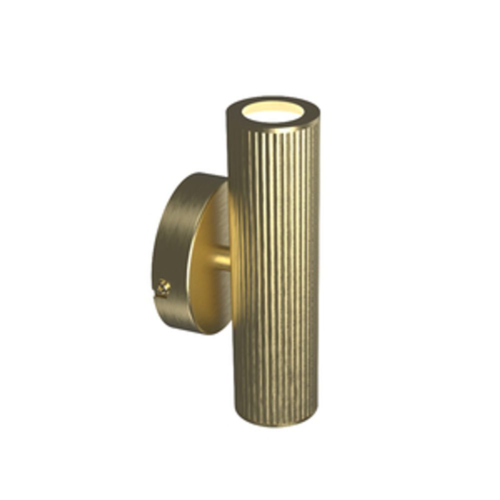 Fluted Bathroom Wall Light Connected By Wi Z Brushed Brass 1069355 slide image Fluted Bathroom Wall Light Connected By Wi Z Brushed Brass 1069355 slide image