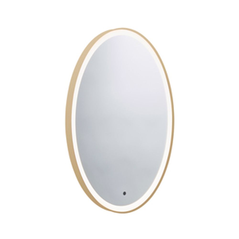 Frame Oval Illuminated Bathroom Mirror Brushed Brass 1065961 slide image Frame Oval Illuminated Bathroom Mirror Brushed Brass 1065961 slide image