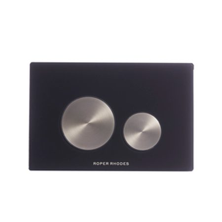 Glass Dual Flush Push Plate - Black
