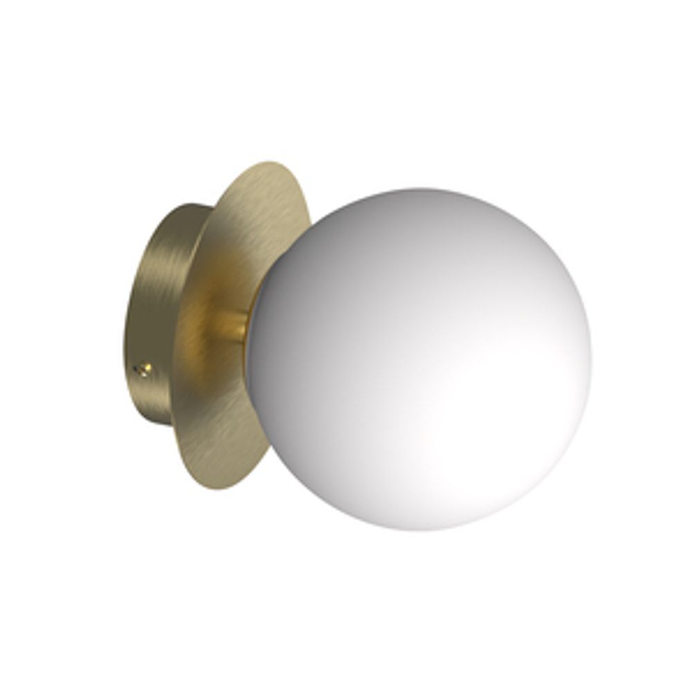 Globe Wall Light Connected By Wi Z Brushed Brass 1065837 slide image Globe Wall Light Connected By Wi Z Brushed Brass 1065837 slide image